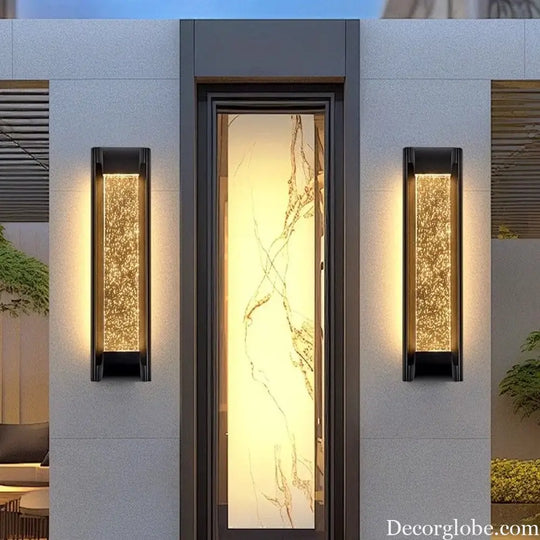 Outdoor Waterproof Crystal Wall Lamp Simpl Modern Villa Courtyard Ceiling And Floor Lighting Outdoor Balcony Enclosure