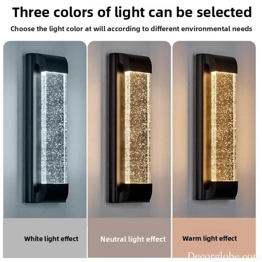 Outdoor Waterproof Crystal Wall Lamp Simpl Modern Villa Courtyard Ceiling And Floor Lighting Outdoor Balcony Enclosure