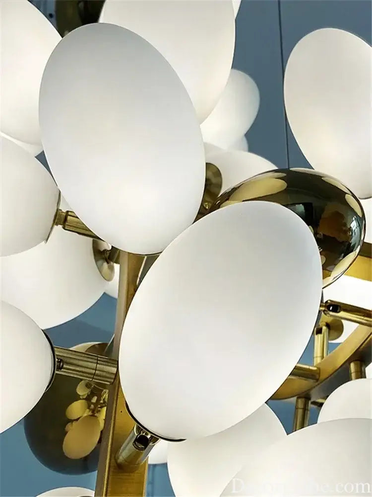 Designer Oval Glass Grape Chandelier for Living Room Decor