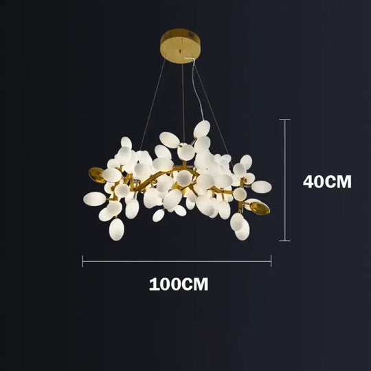 Designer Oval Glass Grape Chandelier for Living Room Decor round 100CM / Cold White