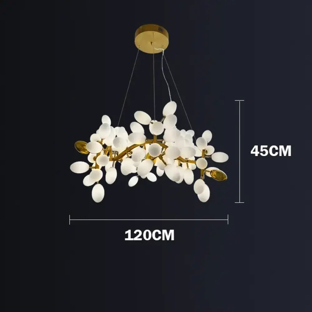 Designer Oval Glass Grape Chandelier for Living Room Decor round 120CM / Cold White
