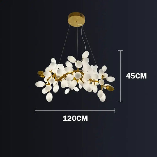 Designer Oval Glass Grape Chandelier for Living Room Decor round 120CM / Cold White