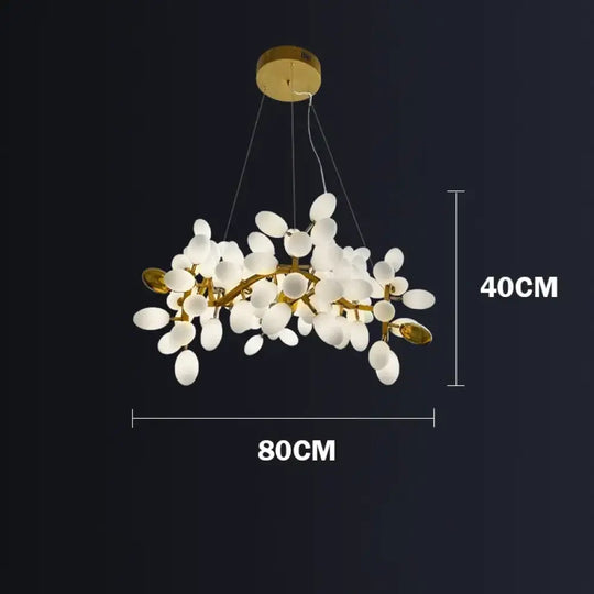 Designer Oval Glass Grape Chandelier for Living Room Decor round 80CM / Cold White