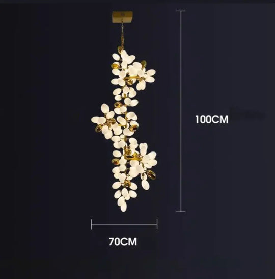 Designer Oval Glass Grape Chandelier for Living Room Decor vertical 100 / Warm White