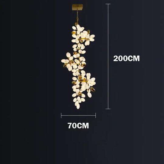 Designer Oval Glass Grape Chandelier for Living Room Decor vertical 200 / Cold White