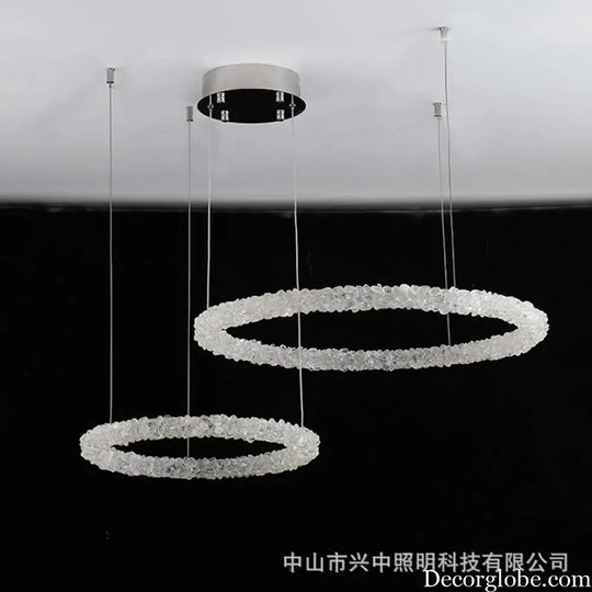 Paisley French Staggered Natural Crystal Chandelier Chandelier