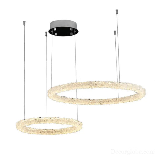 Paisley French Staggered Natural Crystal Chandelier Chandelier