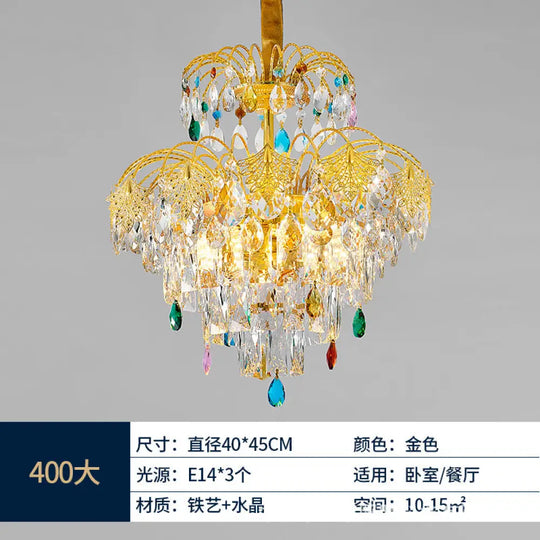 French Crystal Branch Chandelier for Bedroom &amp; Corridor Diameter 40cm height 45cm