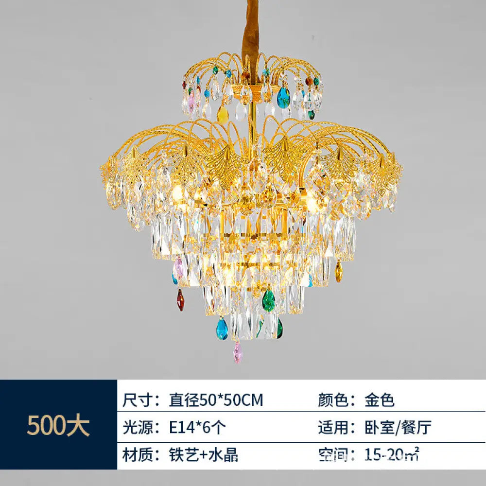French Crystal Branch Chandelier for Bedroom &amp; Corridor Diameter 50cm height 50cm