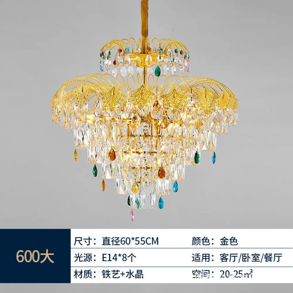 French Crystal Branch Chandelier for Bedroom &amp; Corridor Diameter 60cm height 55cm