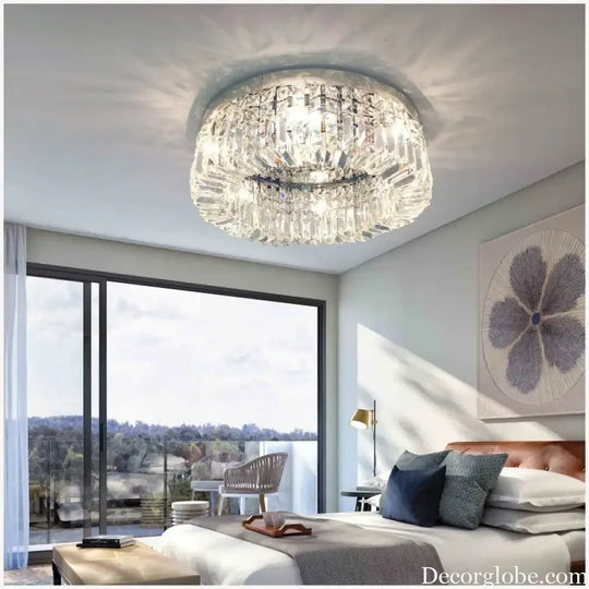 Modern Crystal Ceiling Light for Dining Room Gold Chrome Led Chandeliers Lighting Pendant Lamp Indoor Bedroom Lights