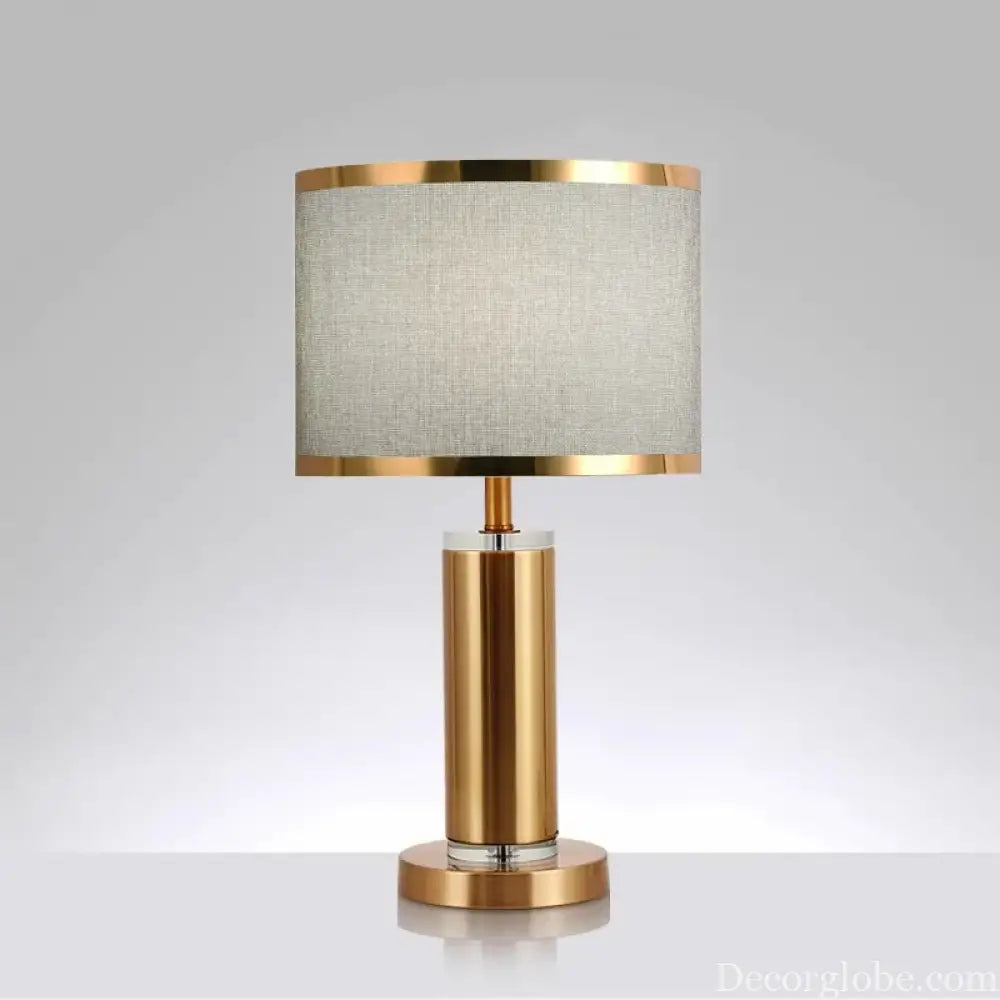 Amélie Nordic Crystal Fabric Table Lamp E27 Warm Bedroom Light