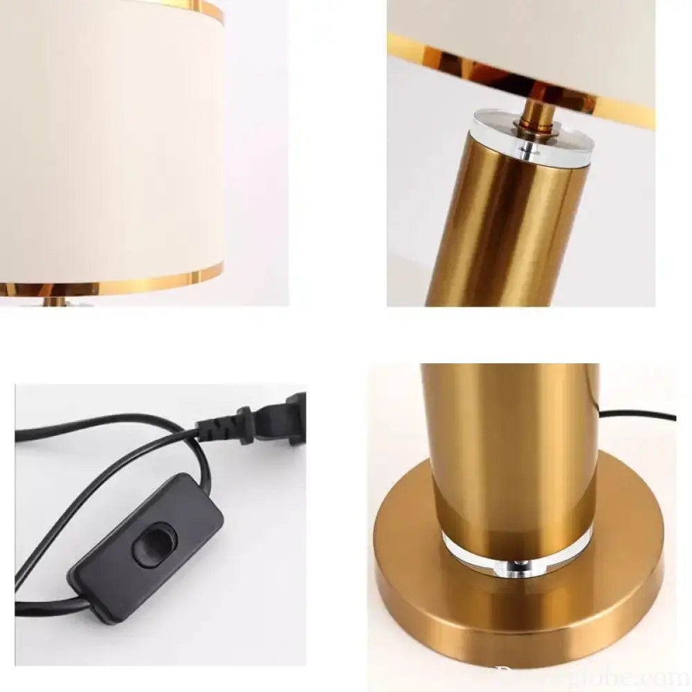Amélie Nordic Crystal Fabric Table Lamp E27 Warm Bedroom Light