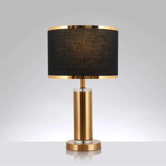 Amélie Nordic Crystal Fabric Table Lamp E27 Warm Bedroom Light