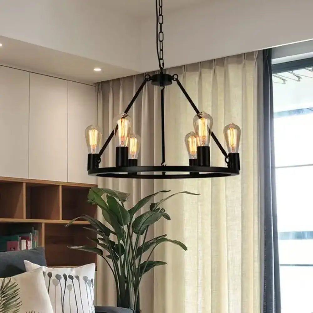 Creative restaurant chandeliers wrought iron living room chandeliers industrial style chandeliers decorative lamps
