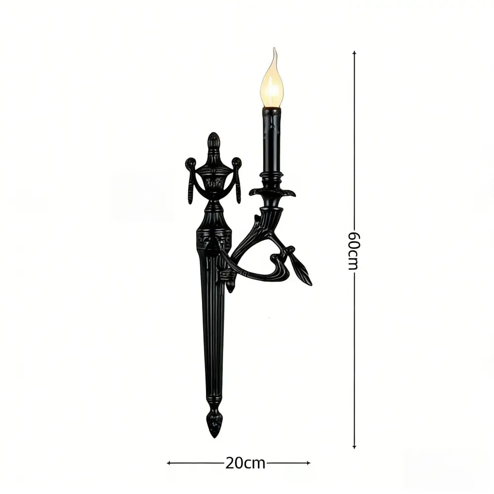 French Bedroom Bedside Brass Candle Wall Lamp Retro Luxury Dining Room Fashionable Art Atmosphere Corridor Lamp