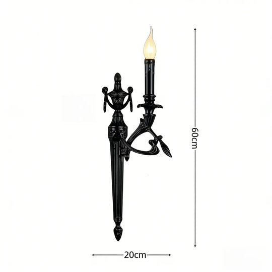 French Bedroom Bedside Brass Candle Wall Lamp Retro Luxury Dining Room Fashionable Art Atmosphere Corridor Lamp
