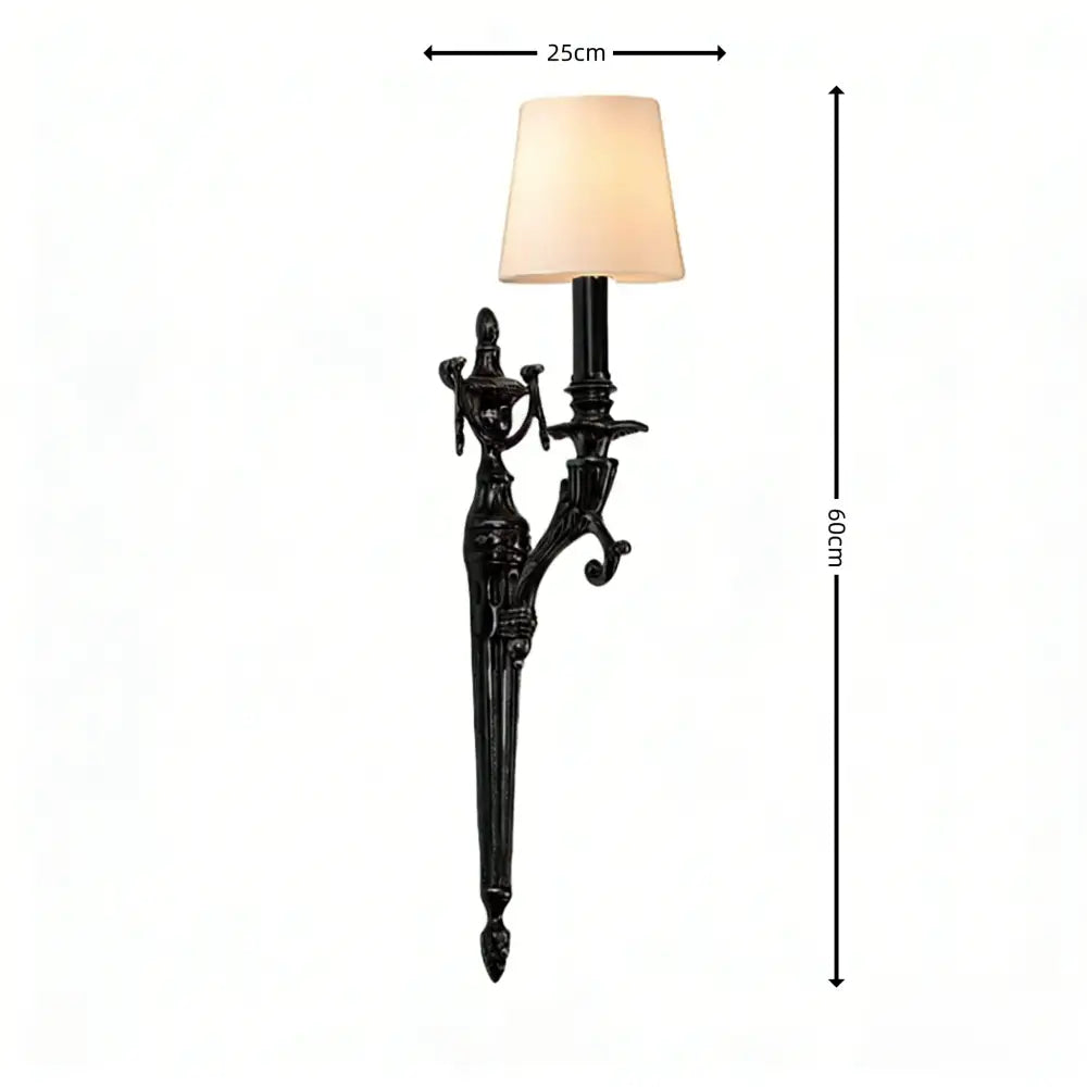 French Bedroom Bedside Brass Candle Wall Lamp Retro Luxury Dining Room Fashionable Art Atmosphere Corridor Lamp