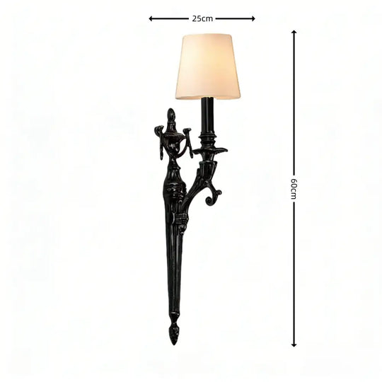 French Bedroom Bedside Brass Candle Wall Lamp Retro Luxury Dining Room Fashionable Art Atmosphere Corridor Lamp