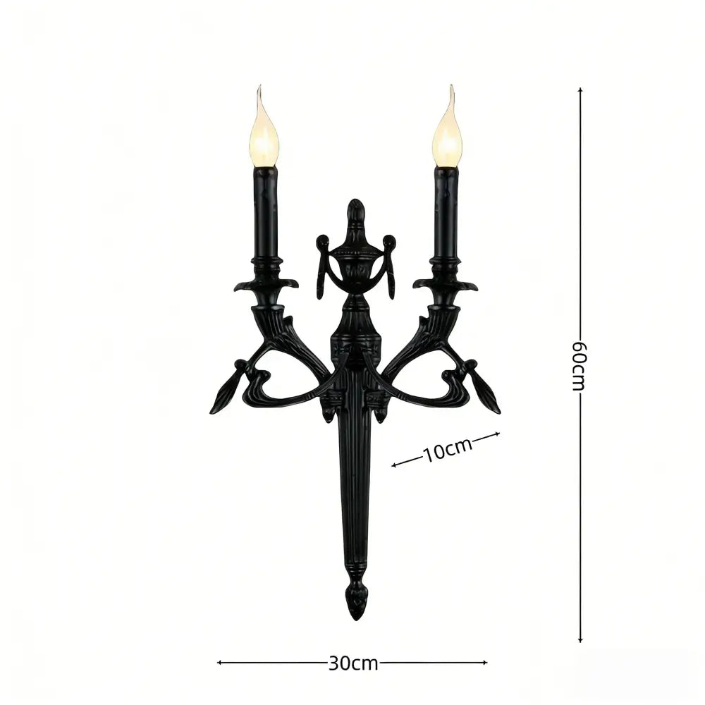 French Bedroom Bedside Brass Candle Wall Lamp Retro Luxury Dining Room Fashionable Art Atmosphere Corridor Lamp