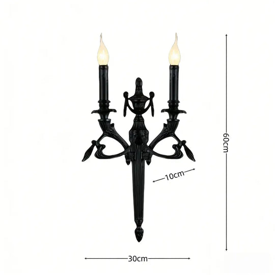 French Bedroom Bedside Brass Candle Wall Lamp Retro Luxury Dining Room Fashionable Art Atmosphere Corridor Lamp