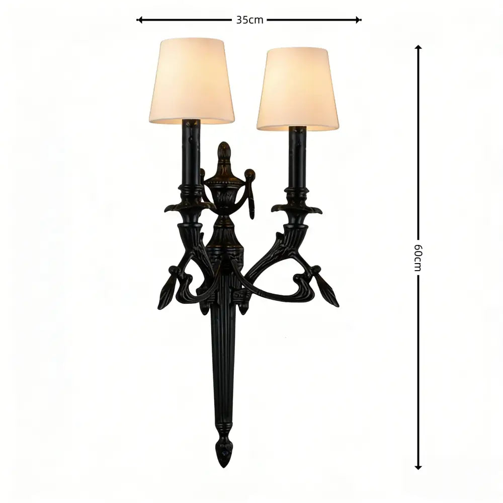 French Bedroom Bedside Brass Candle Wall Lamp Retro Luxury Dining Room Fashionable Art Atmosphere Corridor Lamp