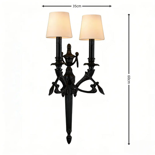 French Bedroom Bedside Brass Candle Wall Lamp Retro Luxury Dining Room Fashionable Art Atmosphere Corridor Lamp