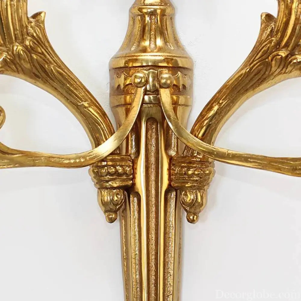 French Bedroom Bedside Brass Candle Wall Lamp Retro Luxury Dining Room Fashionable Art Atmosphere Corridor Lamp
