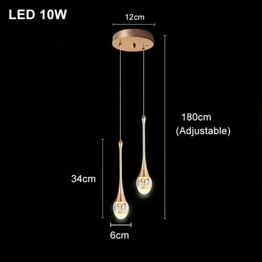 Modern Bubble Crystal Pendant Lights Indoor Hanging Lamp For Kitchen Island Dining Living Room Bar Cafe Pendant Lamp