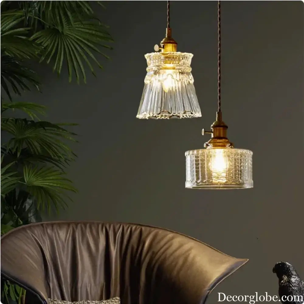 Modern Glass Pendant Light for Bedroom Kitchen Dining Room Hanging Lamp LED Flower Luminaire Chandelier Nordic Lighting