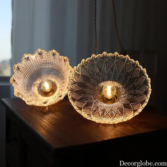 Modern Glass Pendant Light for Bedroom Kitchen Dining Room Hanging Lamp LED Flower Luminaire Chandelier Nordic Lighting