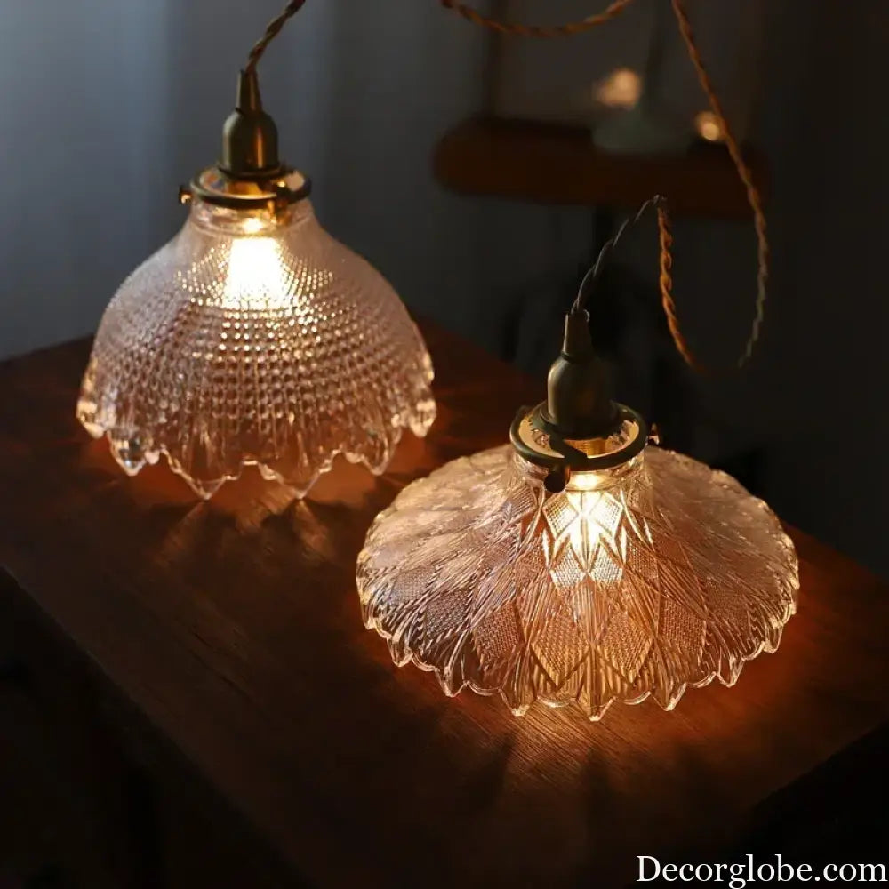 Modern Glass Pendant Light for Bedroom Kitchen Dining Room Hanging Lamp LED Flower Luminaire Chandelier Nordic Lighting