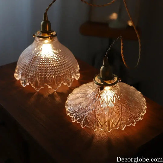 Modern Glass Pendant Light for Bedroom Kitchen Dining Room Hanging Lamp LED Flower Luminaire Chandelier Nordic Lighting