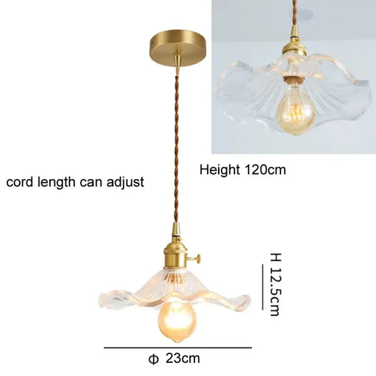 Modern Glass Pendant Light for Bedroom Kitchen Dining Room Hanging Lamp LED Flower Luminaire Chandelier Nordic Lighting