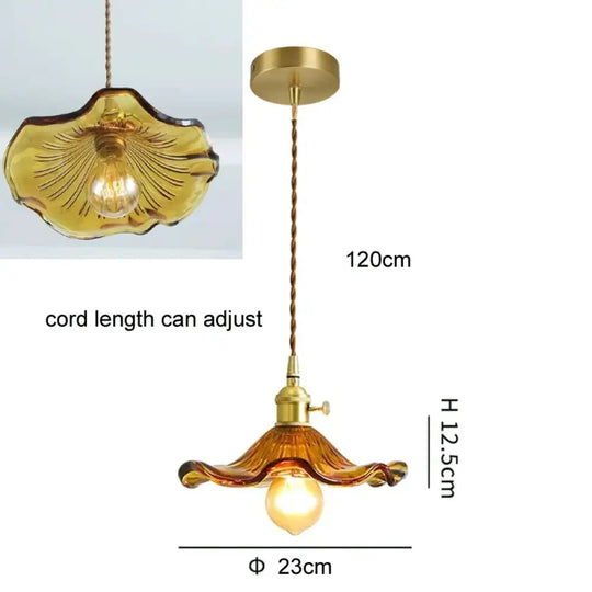 Modern Glass Pendant Light for Bedroom Kitchen Dining Room Hanging Lamp LED Flower Luminaire Chandelier Nordic Lighting