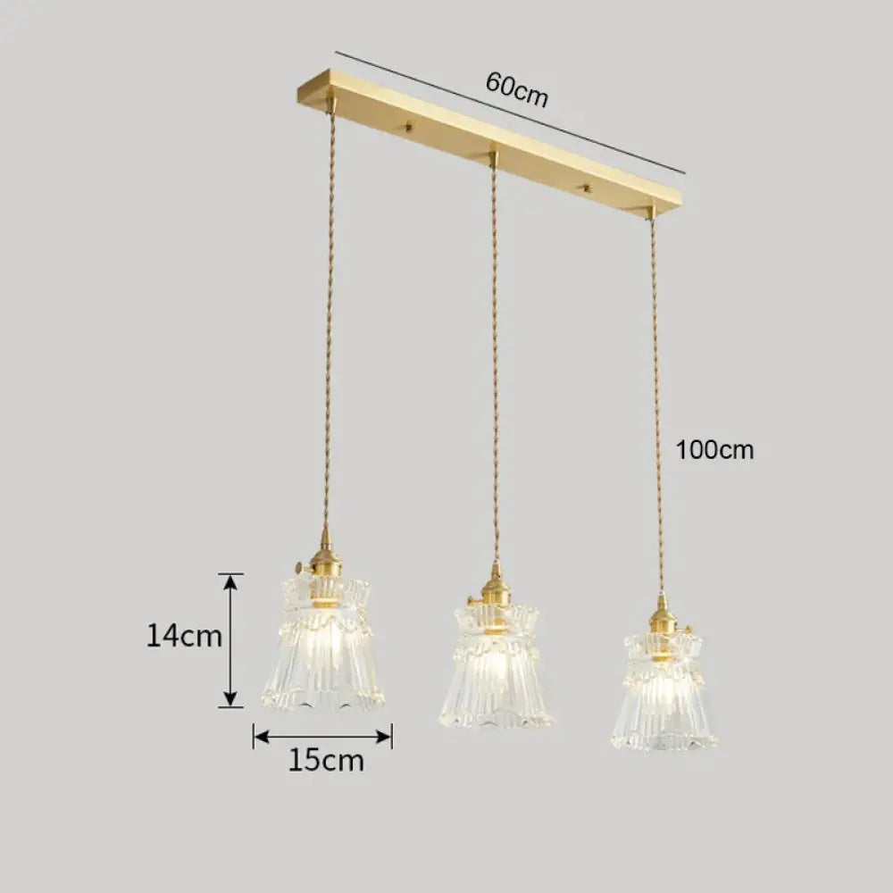 Modern Glass Pendant Light for Bedroom Kitchen Dining Room Hanging Lamp LED Flower Luminaire Chandelier Nordic Lighting