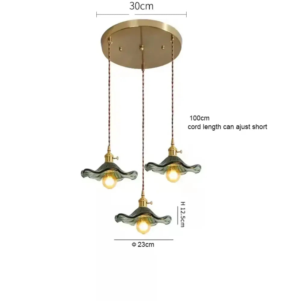 Modern Glass Pendant Light for Bedroom Kitchen Dining Room Hanging Lamp LED Flower Luminaire Chandelier Nordic Lighting