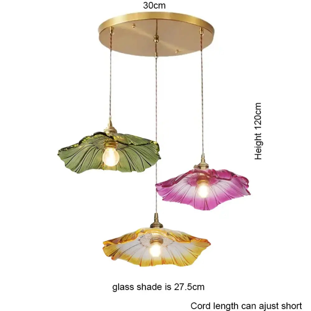 Modern Glass Pendant Light for Bedroom Kitchen Dining Room Hanging Lamp LED Flower Luminaire Chandelier Nordic Lighting