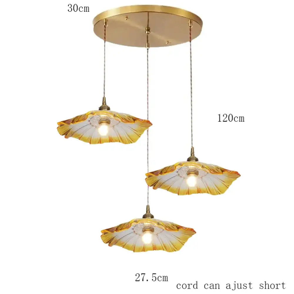 Modern Glass Pendant Light for Bedroom Kitchen Dining Room Hanging Lamp LED Flower Luminaire Chandelier Nordic Lighting