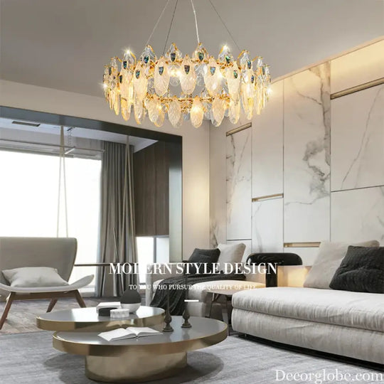 Petal-Shaped Ceiling Chandelier - A Unique Bedroom and Living Room Lighting Fixture - DecorGlobe