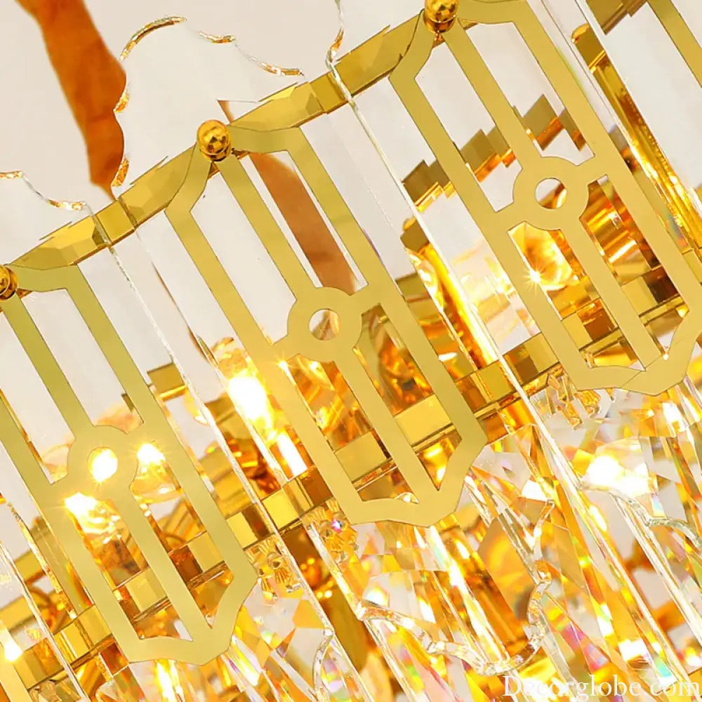 Elegant Post-Modern Crystal Chandelier - Stainless Steel Starry Lamp for Living Rooms, Bedrooms, and Dining Areas - DecorGlobe