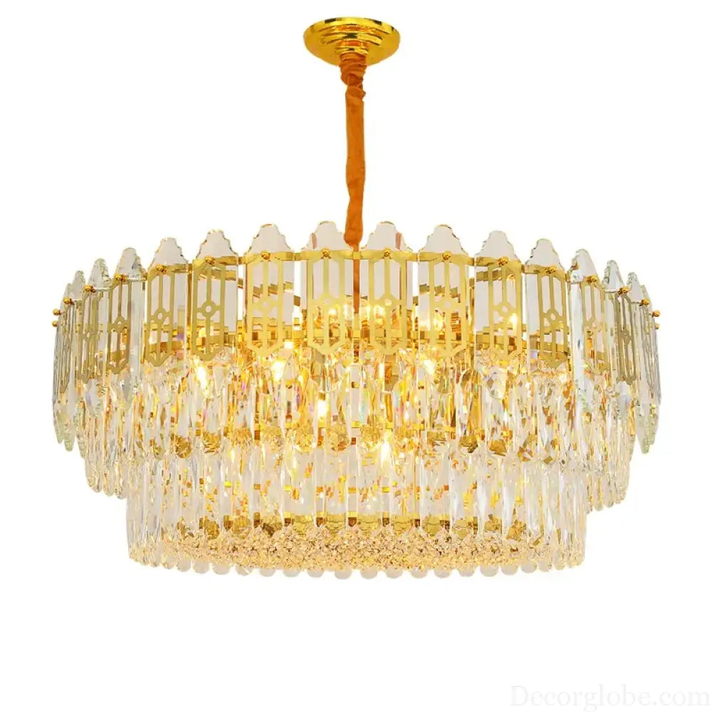 Elegant Post-Modern Crystal Chandelier - Stainless Steel Starry Lamp for Living Rooms, Bedrooms, and Dining Areas - DecorGlobe