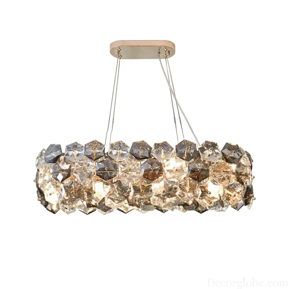 Post-modern Crystal Wrought Iron Chandelier - Elegance for Dining Rooms, Creative Living Rooms, and Glossy Suspension Lighting in Bedrooms - DecorGlobe