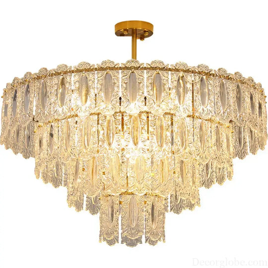 Elegant Post-Modern Glass Chandelier - A Personality Creative High-End Addition for Living Rooms, Dining Rooms, and Bedrooms - DecorGlobe