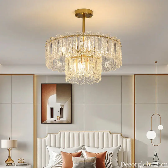 Elegant Post-Modern Glass Chandelier - A Personality Creative High-End Addition for Living Rooms, Dining Rooms, and Bedrooms - DecorGlobe