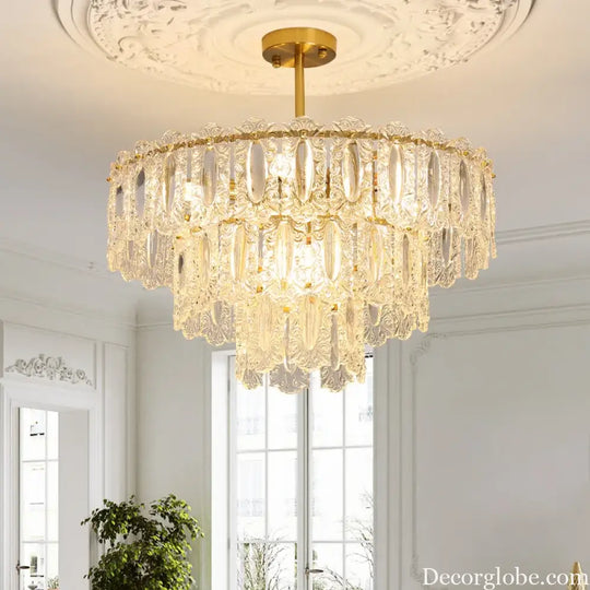 Elegant Post-Modern Glass Chandelier - A Personality Creative High-End Addition for Living Rooms, Dining Rooms, and Bedrooms - DecorGlobe