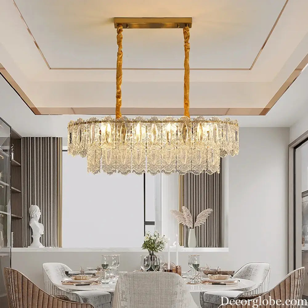 Elegant Post-Modern Glass Chandelier - A Personality Creative High-End Addition for Living Rooms, Dining Rooms, and Bedrooms - DecorGlobe