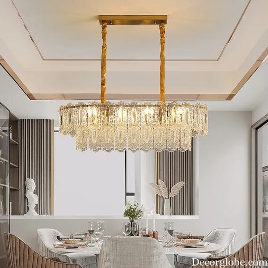 Elegant Post-Modern Glass Chandelier - A Personality Creative High-End Addition for Living Rooms, Dining Rooms, and Bedrooms - DecorGlobe