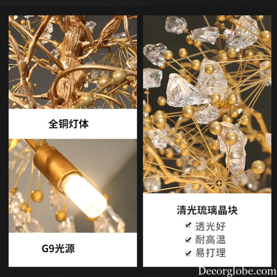 Cross-Border Living Room Crystal Chandelier Luxury Villa Hotel Restaurant Bar Model Exhibition Hall Branch Personalized
