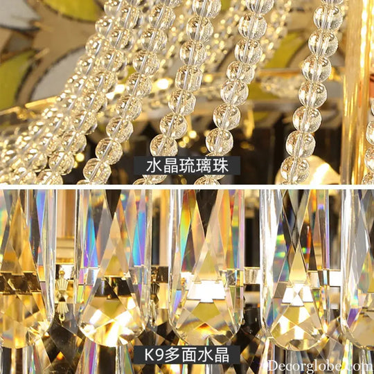 Postmodern Crystal Chandelier - Elegance for Living Rooms, Villa Halls, Duplex Stairwells, and Middle Building Spaces - DecorGlobe